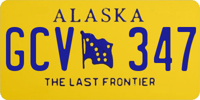 AK license plate GCV347