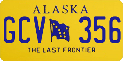AK license plate GCV356