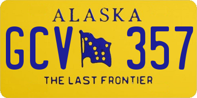 AK license plate GCV357