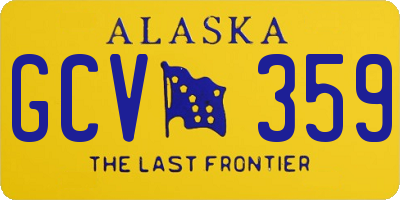 AK license plate GCV359