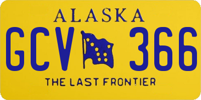 AK license plate GCV366