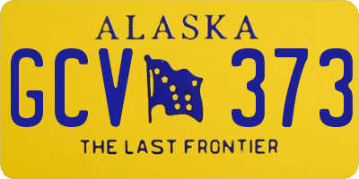 AK license plate GCV373