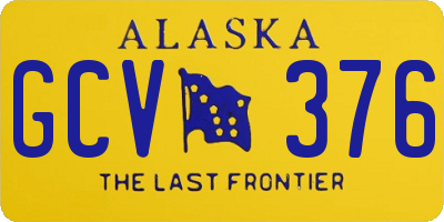 AK license plate GCV376