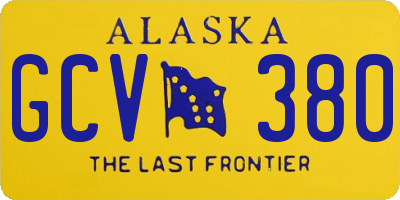 AK license plate GCV380