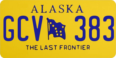 AK license plate GCV383