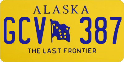 AK license plate GCV387