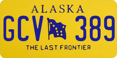 AK license plate GCV389