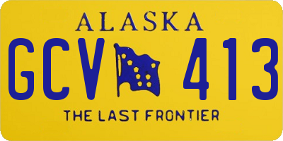 AK license plate GCV413