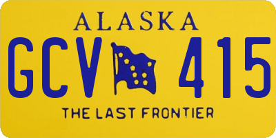 AK license plate GCV415