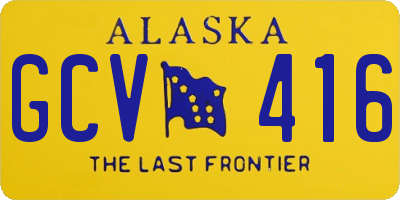 AK license plate GCV416