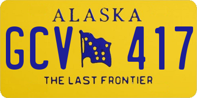 AK license plate GCV417