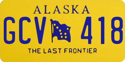 AK license plate GCV418