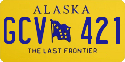 AK license plate GCV421