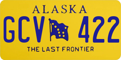 AK license plate GCV422
