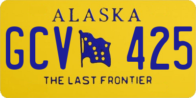 AK license plate GCV425