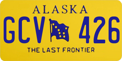 AK license plate GCV426
