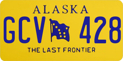 AK license plate GCV428