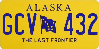 AK license plate GCV432