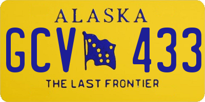 AK license plate GCV433