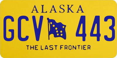 AK license plate GCV443