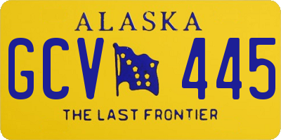 AK license plate GCV445