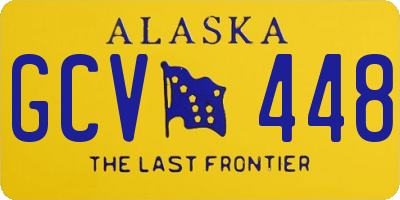 AK license plate GCV448