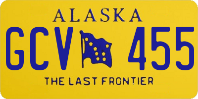 AK license plate GCV455