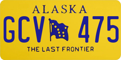 AK license plate GCV475