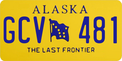 AK license plate GCV481