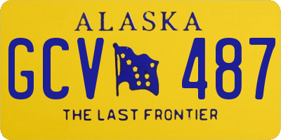 AK license plate GCV487