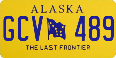 AK license plate GCV489