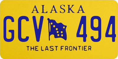 AK license plate GCV494