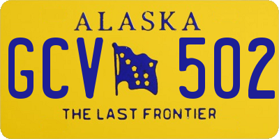 AK license plate GCV502