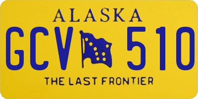 AK license plate GCV510
