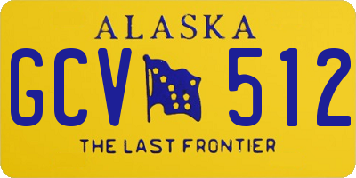 AK license plate GCV512