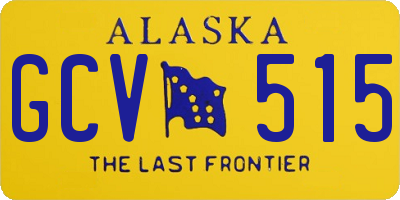 AK license plate GCV515