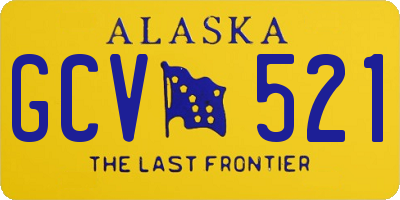 AK license plate GCV521