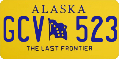 AK license plate GCV523