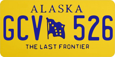 AK license plate GCV526