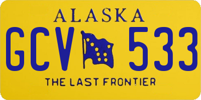 AK license plate GCV533