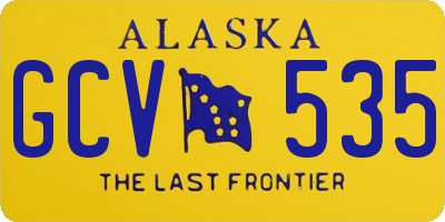 AK license plate GCV535