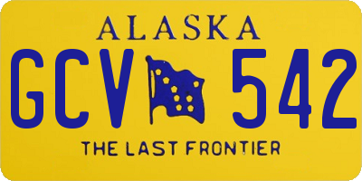 AK license plate GCV542