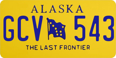 AK license plate GCV543