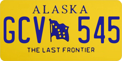 AK license plate GCV545