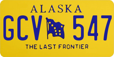 AK license plate GCV547