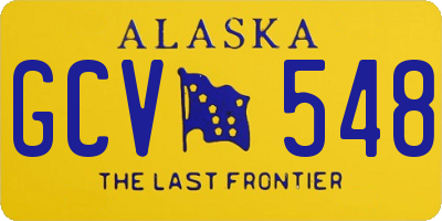 AK license plate GCV548