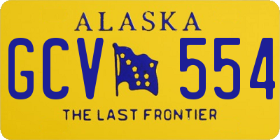 AK license plate GCV554