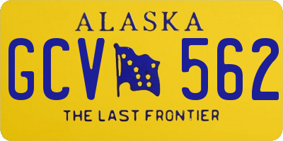 AK license plate GCV562