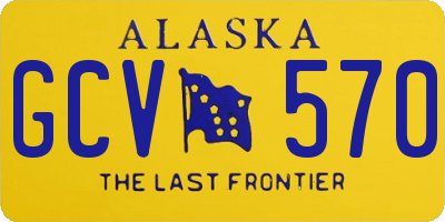 AK license plate GCV570