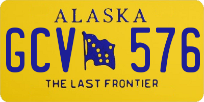 AK license plate GCV576